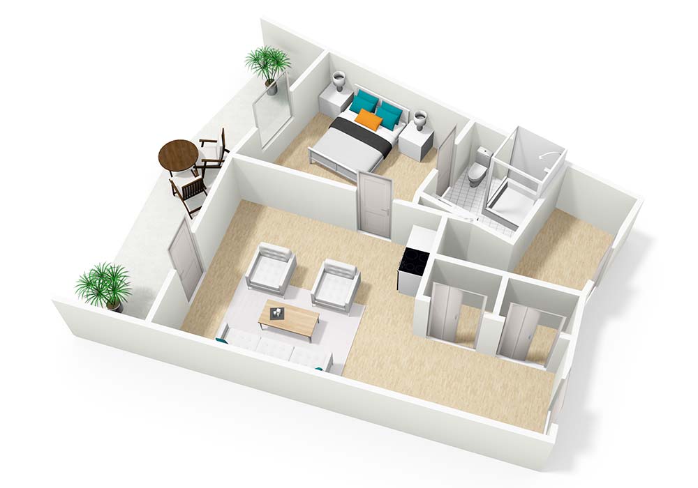 Apple Village wing suite floor plan